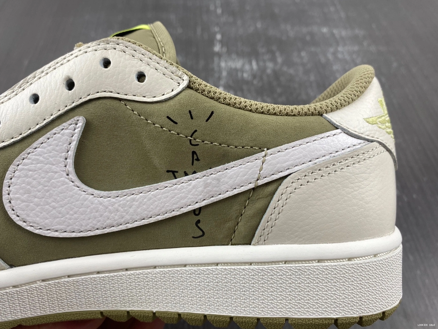 Rep Golf Jordan Olive Retro 1 FZ3124-200 Travis Scott Neutral Low 0522